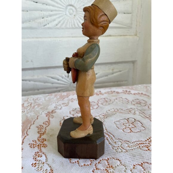 Vintage 1960s ANRI Italy NURSE Hand Carved Figure - Picture 5 of 16